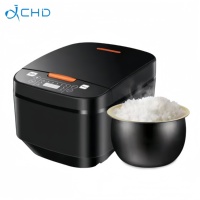 Prêt Stock 5L Cuiseur À Riz Électrique Noir Écran Intelligent Automatique Antiadhésif Periuk Nasi Elektrik pour Hôtel et Usage Domestique