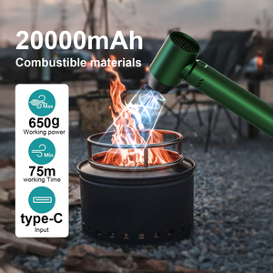 Ventilateur souffleur d'air haute vitesse rechargeable 20000 mAh avec lumière pour voiture, clavier d'ordinateur, extérieur et hôtels - Product Image 4