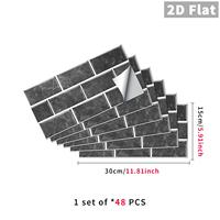 Autocollant mural adhésif 2D plat en PVC effet marbre noir pour salle de bain et douche, étanche, vente en gros, OEM ODM FG Chine