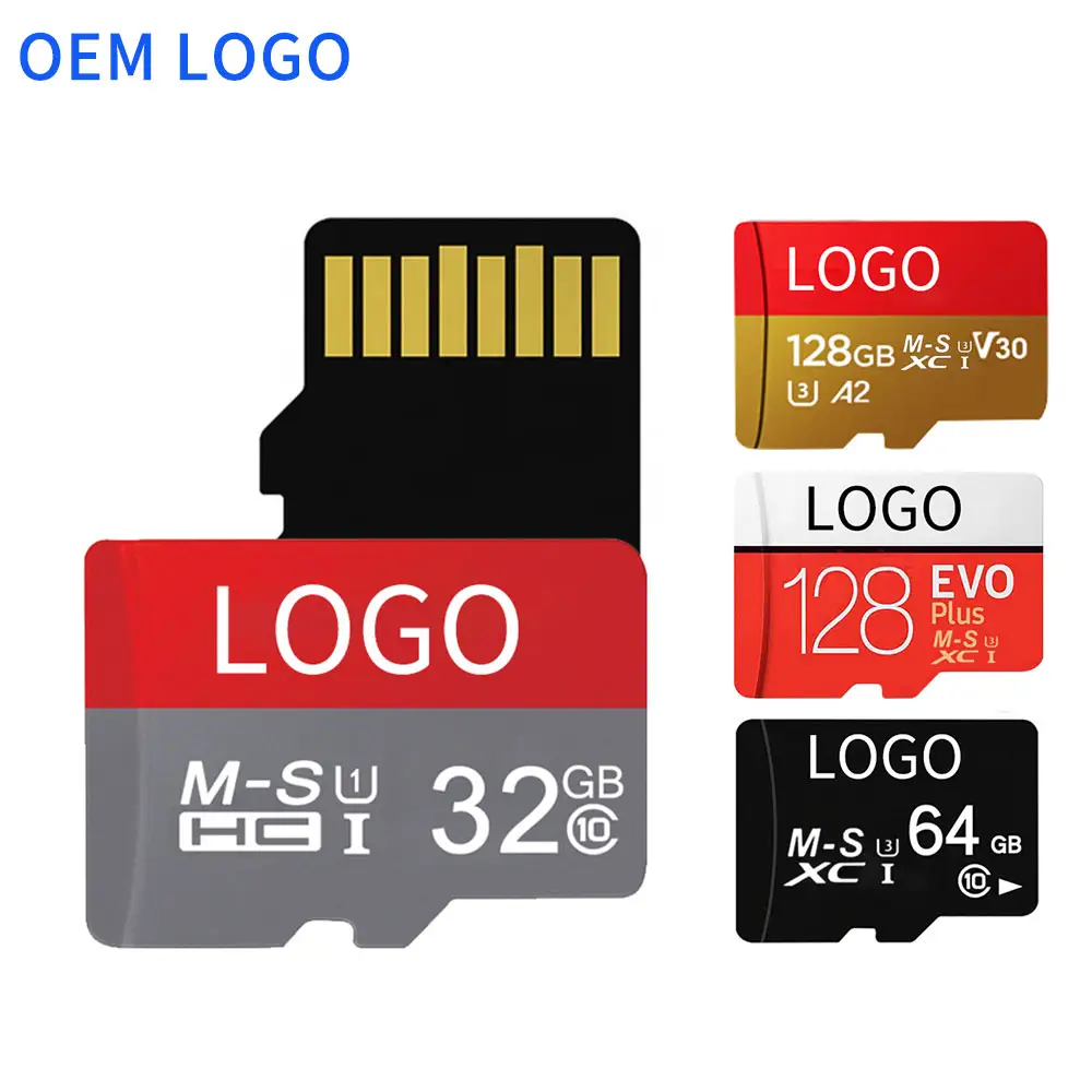 Factroy Prijs Hoge Chip Originele Shenzhen Gift Custom Tf Flash Pack Sd Memory Card Game Met Adopter 32 64 128 256 Gb