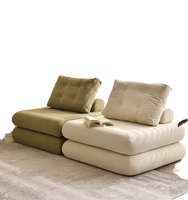 Rechteckiges Stoff-Schwamm-Sofabett Modernes Modulares Design Abnehmbares Einzelsitzkissen Komprimierbar Wohnzimmer