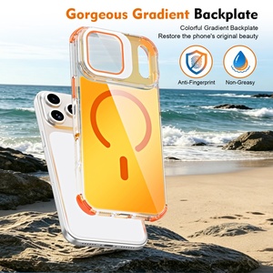 Funda Magnética con Degradado Láser para iPhone 17 12 13 14 15 16 Pro Max 17 Air, con Protector de Lente HD, Soporte y Protección Antigolpes - Product Image 6