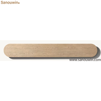 Table console moderne en chêne pour intérieur, table d'entrée en bois cannelé avec étagère de rangement pour salon et couloir