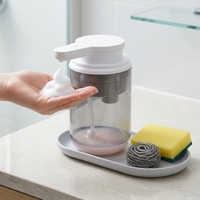 Distributeur automatique de savon moussant en verre rechargeable par USB, de qualité supérieure, pour cuisine et salle de bain, avec capteur, OEM ODM Fabricant d'origine