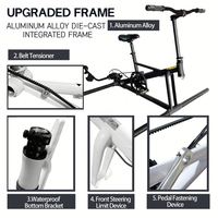 Vélo aquatique gonflable à ponton plat, 1 place, cadre en aluminium avec tapis flottant avant, idéal pour la navigation fluviale, rangement facile, de Chine, Lumark