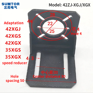 ขายึดแบบแนวนอนสำหรับติดตั้งมอเตอร์เกียร์ NEMA 14 NEMA 17 35/42 XGJ XGS <span class=keywords><strong>XGX</strong></span> ทำจากเหล็กกล้าความแข็งแรงสูง - Product Image 1