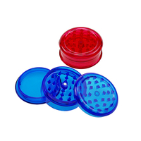 Vente en gros échantillon gratuit broyeur d'herbes sèches avec logo personnalisé 60*26mm 3 parties en plastique fabricant broyeur de tabac