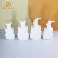 Botol Plastik HDPE Matte Bentuk Beruang Lucu, Dapat Didaur Ulang, Untuk Lotion, Sabun Mandi Cair, Sampo, Kondisioner, Pompa Semprot, Masker Wajah