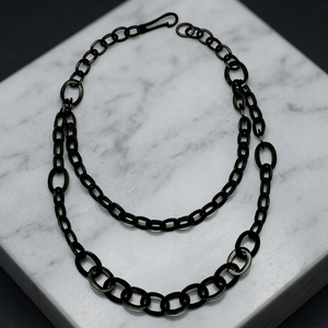 Best Selling Wholesale Eco-friendly Unisex Fashion Buffalo Horn Link Style <b>Necklaces</b> Cute <b>Chains</b> 90cm Safe for Users Anniversary - Product Image 2