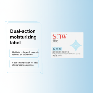 Etiquetas de vinilo personalizadas, coloridas y duraderas, adecuadas para productos de cuidado de la piel, cosméticos y botellas de vidrio. - Product Image 1