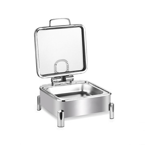 Grosir profesional chaffer persegi panjang piring Chafing alkohol makanan prasmanan hangat kualitas tinggi efisiensi energi - Product Image 5