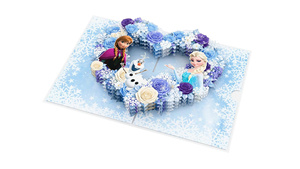 Carte de vœux 3D pop-up en forme de cœur Elsa Anna Olaf de La Reine des Neiges, cadeau d'anniversaire et de Noël, vente en gros - Product Image 3