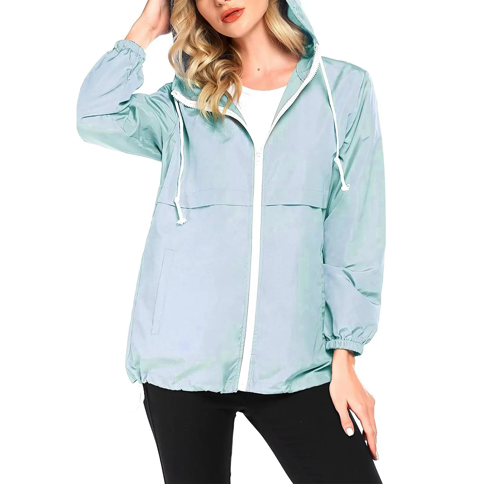 OEM New Style Plus Size High Quality Wholesale Women Spring and Summer Jackets for Ladies Clothing Waterproof Ocean