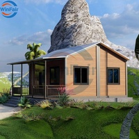 Maison conteneur démontable WinFair de 40 pieds avec toit triangulaire, idéale pour villas écologiques / bureaux en Slovénie, dotée de chambres