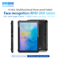Tableta industrial Android resistente de 10.1 pulgadas con escáner de códigos de barras RFID 1D 2D QR para recopilación de datos