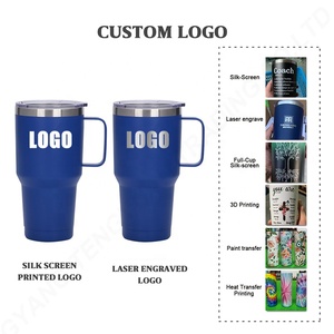 TY 20oz 30oz Stainless Steel Tumbler <strong>With</strong> <strong>Handle</strong> Double Wall Vacuum <strong>Insulated</strong> Travel <strong>Mug</strong> <strong>With</strong> Slider Lid and Straw - Product Image 5