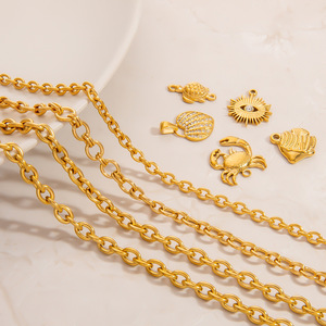 Stainless Steel DIY Jewelry Charms Ocean Series Starfish <b>Crab</b> Pendant 18K Gold Color Necklace Accessories For Everyday Wear - Product Image 3