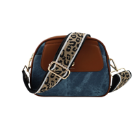 Sangle de sac large tendance imprimé léopard en polyester réglable avec crochet métallique doré pour sac à main – Grande vente