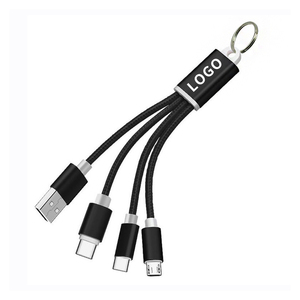 Hot bán 3 trong 1 nylon bện sạc cáp đa-sạc điện thoại cho điện thoại/Type-C/Android TPE PVC Áo khoác <span class=keywords><strong>USB</strong></span> sạc cáp - Product Image 1