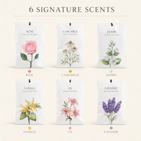 Désodorisants longue durée pour tiroirs à la rose, désodorisants de voiture en bois personnalisés, sachets parfumés pour la décoration de voitures et placards
