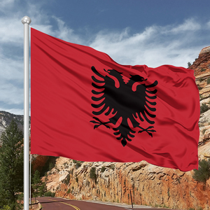 Haute qualité 3x5ft Logo personnalisé drapeau national albanais 100% polyester publicité extérieure bannière imprimée numérique - Product Image 2