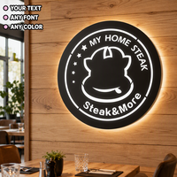 Papan Tanda LED Kustom untuk Bisnis, Kotak Lampu Dinding dengan Cahaya di Tepi untuk Papan Nama Toko dan Pintu Masuk Kantor, Pemasok Signage