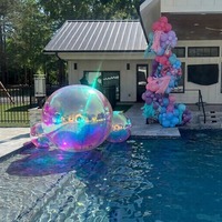 Boules miroir gonflables Bole Ark, sphères en PVC de 8 à 10 pieds, réfléchissantes, imperméables, faciles à installer, multicolores, alimentées par prise, pour discothèque, Noël