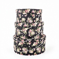 Boîte cadeau en carton personnalisée avec impression vintage, couvercle et base, poignées en corde, estampage de bouquets de fleurs, cadeaux de fête, occasions spéciales