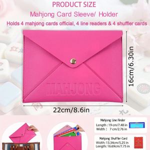 Portable Score Purse Soft Waterproof Faux Leather Card Carry Bag Perfect Mahjong <b>Gift</b> for Men Women - Product Image 5