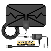BAIAO Taşınabilir 4K Dijital Düz TV Anteni DVB-T2 HDTV Amplifikatör Sinyal Güçlendirici İç Mekan Anteni 470-862MHz Yere Monte Kolay