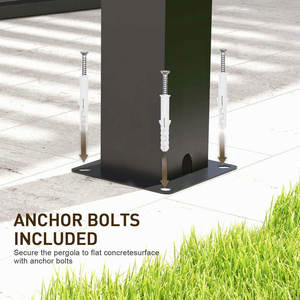 Pergola moderne en aluminium imperméable avec toit rigide à lames orientables pour jardin, cour, patio, <span class=keywords><strong>cuisine</strong></span> extérieure - Product Image 5