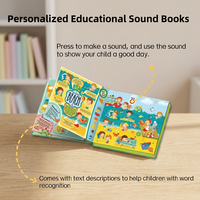 Livre sonore personnalisable à couverture rigide pour l'apprentissage précoce des tout-petits, avec fonctions éducatives musicales interactives et papier cartonné couché artistique