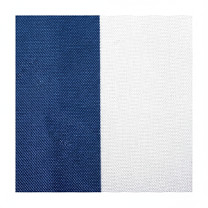 Tovaglia da esterno a strisce Cabana blu nautica con cerniera rotonda da 52 "| Importazioni di Design - Product Image 1