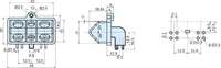 Amplificateur de puissance pour voiture, borne à vis en alliage de zinc plaqué argent, borne PCB 3P pour usage automobile