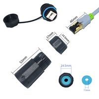 IP68 RJ45 Cat6 Adaptador de cable de red impermeable para exteriores Montaje en panel Conector hembra blindado Ethernet