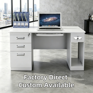Steel Computer Desk with Drawers Lockable Cabinet Electrostatic Powder Coating Home Office <b>Study</b> <b>Table</b> - Product Image 5