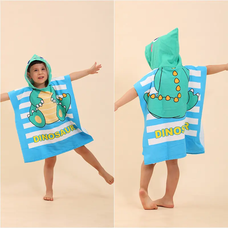 Vente chaude Enfants Serviette De Bain À Capuche Enfants À Capuche Poncho Serviette À Capuche Serviette Pour Enfants Plage