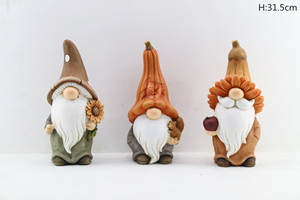 Gnomos de Jardín en Oferta 2024, Estatua de Gnomo con Forma de Hongo y Calabaza, Regalo de Acción de Gracias, Luz Solar, Adornos de Resina para Jardín - Product Image 2