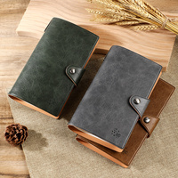 Ensemble cadeau d'affaires personnalisé en cuir synthétique gris foncé vieilli de qualité supérieure avec logo d'entreprise, carnet de notes personnalisable