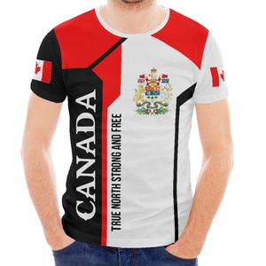 Chất Lượng Cao Casual Polyester Tops & Tees Canada Cờ Nước T Áo Sơ Mi Nhà Sản Xuất Mens Tùy Chỉnh Thăng Hoa In Áo Thun - Product Image 4