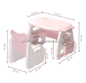 Table et chaises d'enfants VSUCH, table de salle à manger et d'étude de luxe pour enfants, en plastique coloré, sécuritaire, pour salon, maternelle, école préscolaire - Product Image 6