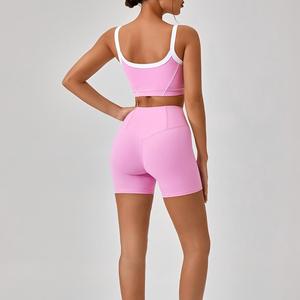 Wholesale Women's High Waist Biker Shorts Tummy Control Butt Lifting Yoga Workout Shorts No Camel <b>Toe</b> Slim Fit Activewear Shorts - Product Image 2