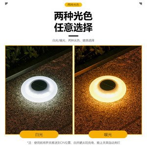 Lampes solaires encastrées Xinyao Electric Appliances, 16 LED, pour jardin, pelouse, allée, paysage, lumière blanc chaud - Product Image 1