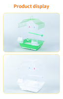 Cage à oiseaux en métal avec plateau en plastique, style classique, cage d'élevage pour canaris, produit pour animaux de compagnie, vente en gros