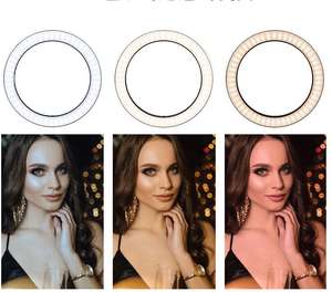 Camera Fotostudio Telefoon Video 14 Inch Met 2.1 <span class=keywords><strong>M</strong></span> Standaard/Statief Led Ring Licht 3200-6500K Dimbare Fotografie Ring Lamp - Product Image 4