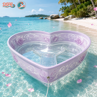 Kayak Cœur Personnalisable avec Fond Transparent – Bateau à Pagaies Idéal pour la Location en Complexes, Lacs, Plages et Parcs Aquatiques