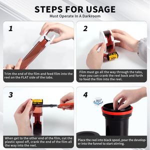 Accessoires <span class=keywords><strong>Photo</strong></span> professionnels 120 <span class=keywords><strong>127</strong></span> 35mm Film réservoir de développement 2 bobine en spirale pour Film de traitement de chambre noire - Product Image 3