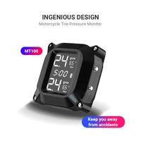 Système de surveillance d'alarme sans fil à 2 roues pour moto et vélo, écran LCD, capteur de pression des pneus TPMS