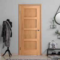 Porte intérieure moderne préfinie à âme pleine style Shaker, insonorisée, en bois, avec panneau MDF pour appartement