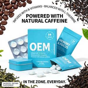 Chewing-gum à la menthe OEM <span class=keywords><strong>pour</strong></span> l'énergie et la concentration, complément alimentaire <span class=keywords><strong>pour</strong></span> la santé du cerveau, vitamine L-théanine, chewing-gum <span class=keywords><strong>pour</strong></span> la concentration et l'énergie - Product Image 1